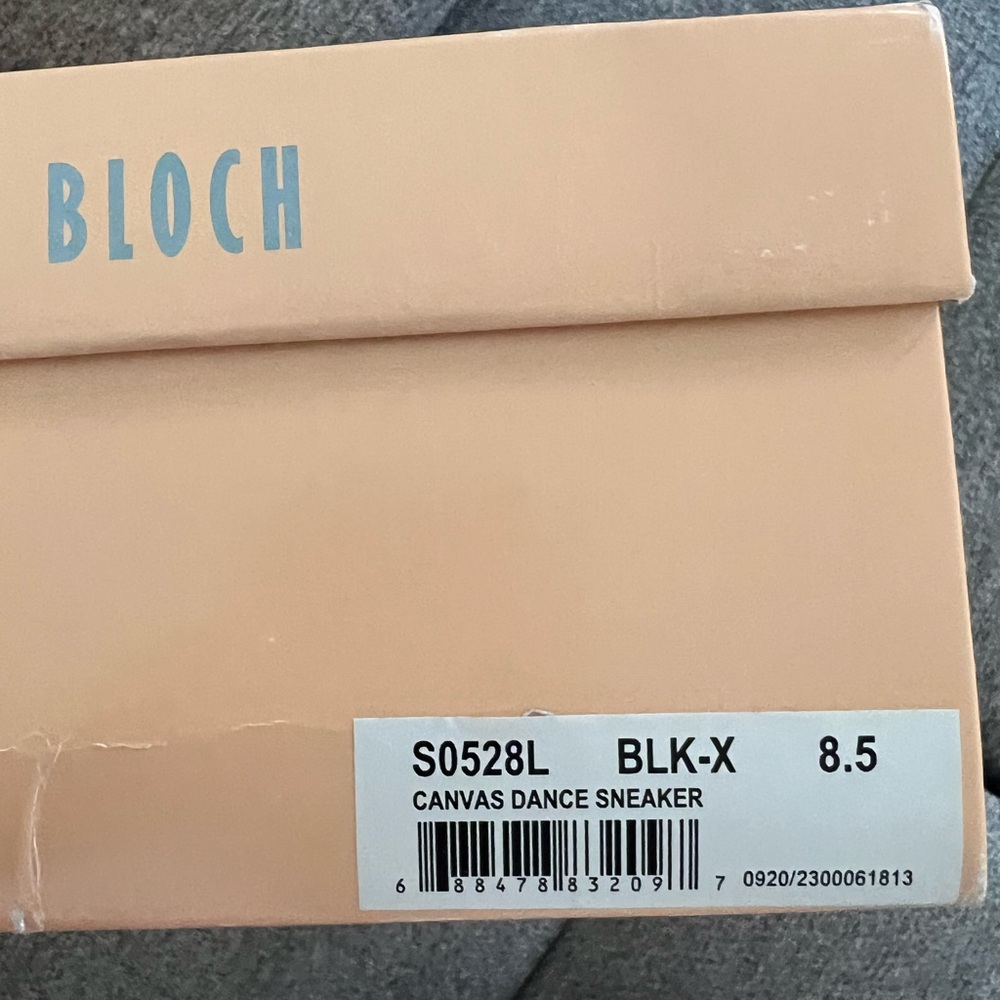 Brand New Bloch Black Canvas Dance Sneakers